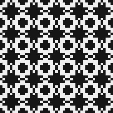 Soyut siyah ve beyaz süs desenli vektör çizimi