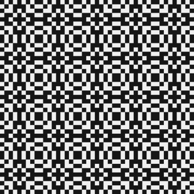 Soyut siyah ve beyaz süs desenli vektör çizimi