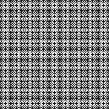 Soyut siyah ve beyaz süs desenli vektör çizimi