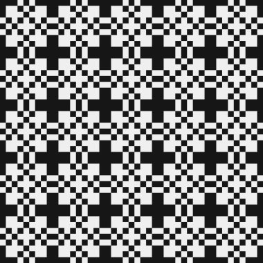 Soyut siyah ve beyaz süs desenli vektör çizimi