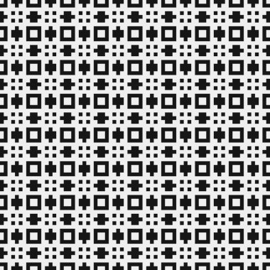 Soyut siyah ve beyaz süs desenli vektör çizimi