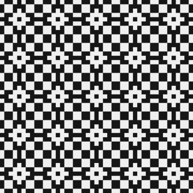 Soyut siyah ve beyaz süs desenli vektör çizimi