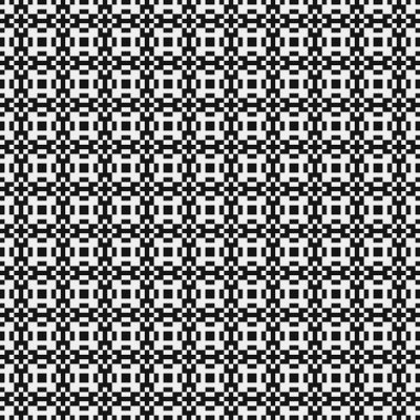 Soyut siyah ve beyaz süs desenli vektör çizimi