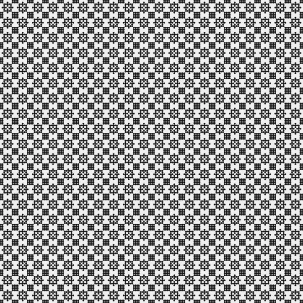 Seamless Pattern Black White Geometric Shapes Generative Computational Art Vector — Stock Vector