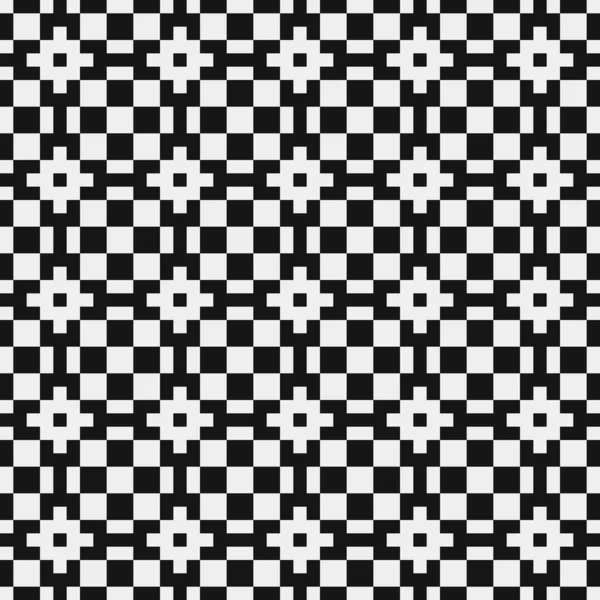 Ilustración Abstracta Del Vector Patrón Ornamental Blanco Negro — Archivo Imágenes Vectoriales