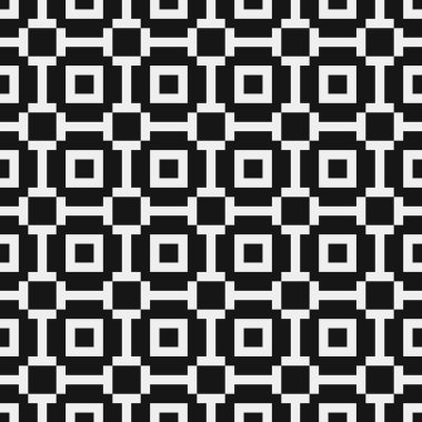 Soyut siyah ve beyaz süs desenli vektör çizimi