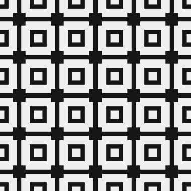 Soyut siyah ve beyaz süs desenli vektör çizimi