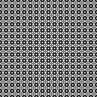 Soyut siyah ve beyaz süs desenli vektör çizimi