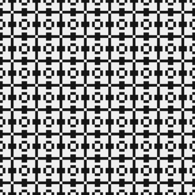 Soyut siyah ve beyaz süs desenli vektör çizimi