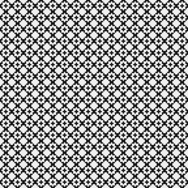 Soyut siyah ve beyaz süs desenli vektör çizimi