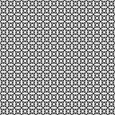 Soyut siyah ve beyaz süs desenli vektör çizimi