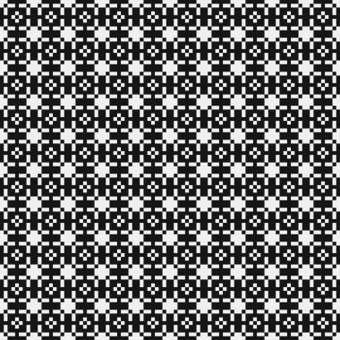 Soyut siyah ve beyaz süs desenli vektör çizimi