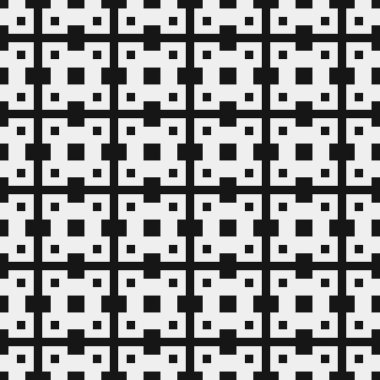 Soyut siyah ve beyaz süs desenli vektör çizimi