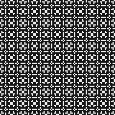 Soyut siyah ve beyaz süs desenli vektör çizimi