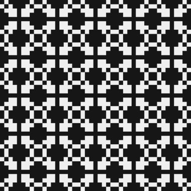 Soyut siyah ve beyaz süs desenli vektör çizimi