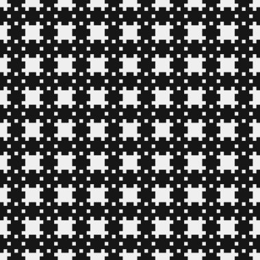 Soyut siyah ve beyaz süs desenli vektör çizimi