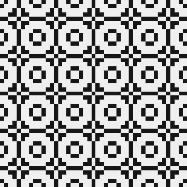 Soyut siyah ve beyaz süs desenli vektör çizimi