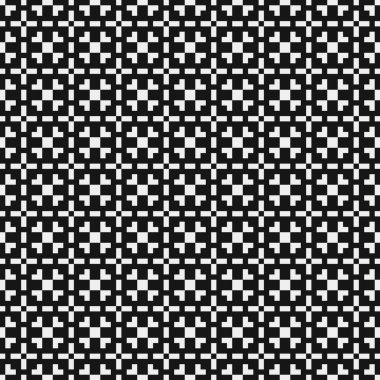 Soyut siyah ve beyaz süs desenli vektör çizimi