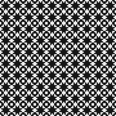 Soyut siyah ve beyaz süs desenli vektör çizimi