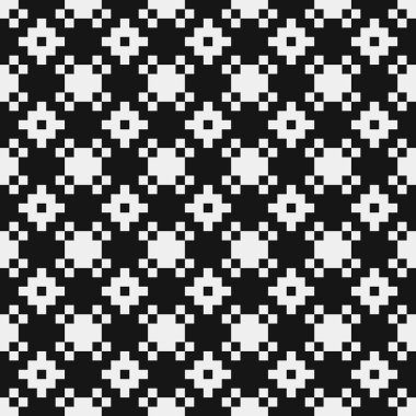 Soyut siyah ve beyaz süs desenli vektör çizimi