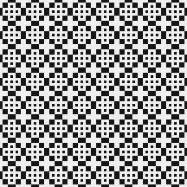 Soyut siyah ve beyaz süs desenli vektör çizimi