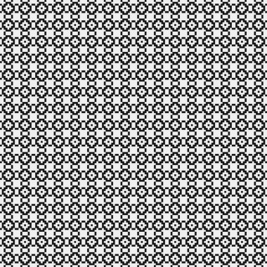 Soyut siyah ve beyaz süs desenli vektör çizimi