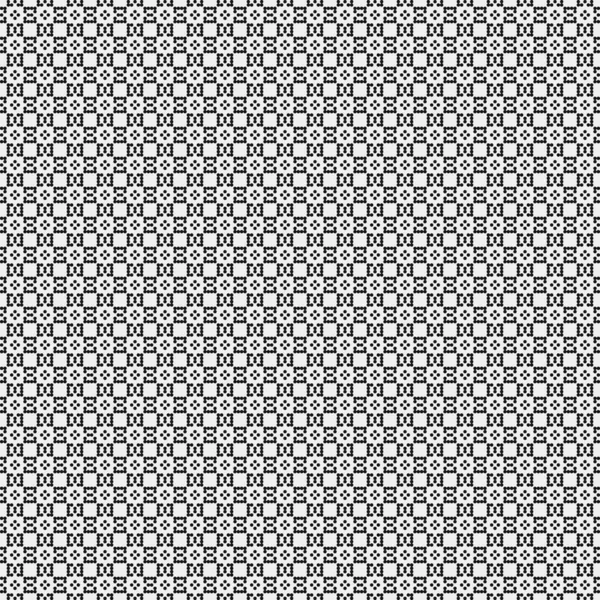 Seamless Pattern Black White Geometric Shapes Generative Computational Art Vector — Stock Vector