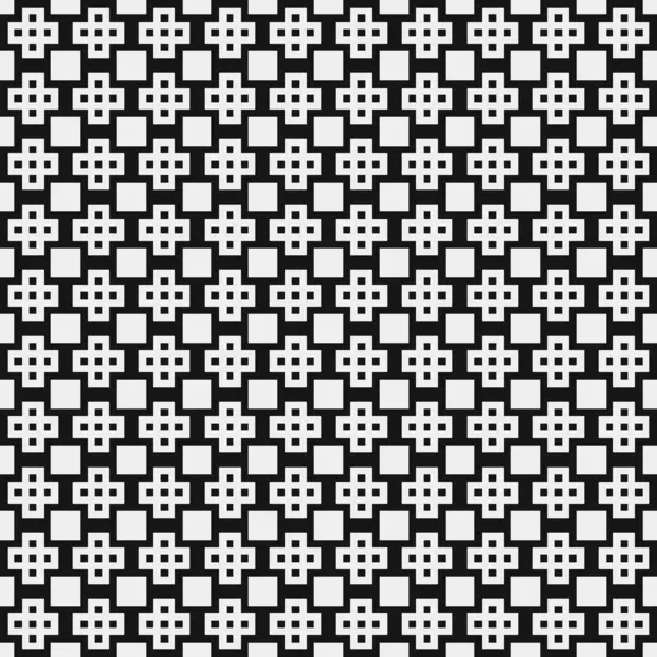 Abstrato Preto Branco Padrão Ornamental Ilustração Vetorial — Vetor de Stock