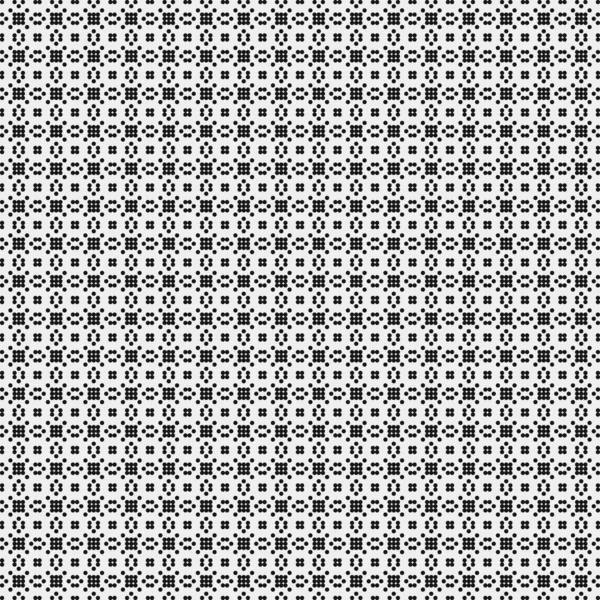 Seamless Pattern Black White Geometric Shapes Generative Computational Art Vector — Stock Vector