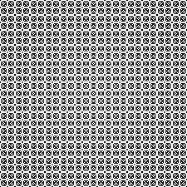 Seamless Pattern Black White Geometric Shapes Generative Computational Art Vector — Stock Vector