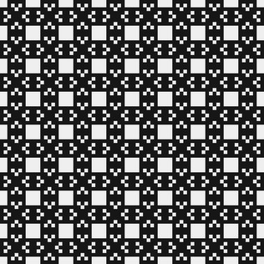 Soyut siyah ve beyaz süs desenli vektör çizimi