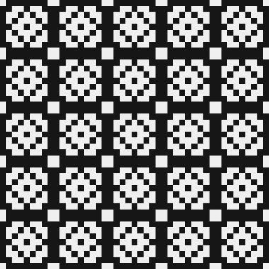 Soyut siyah ve beyaz süs desenli vektör çizimi