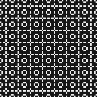 Soyut siyah ve beyaz süs desenli vektör çizimi