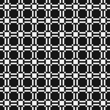 Soyut siyah ve beyaz süs desenli vektör çizimi