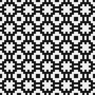 Soyut siyah ve beyaz süs desenli vektör çizimi