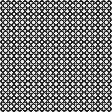 Soyut siyah ve beyaz süs desenli vektör çizimi