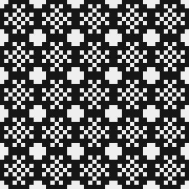 Soyut siyah ve beyaz süs desenli vektör çizimi