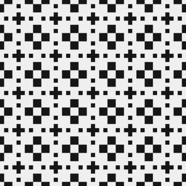 Soyut siyah ve beyaz süs desenli vektör çizimi