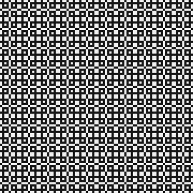 Soyut siyah ve beyaz süs desenli vektör çizimi