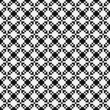 Soyut siyah ve beyaz süs desenli vektör çizimi