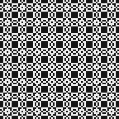 Soyut siyah ve beyaz süs desenli vektör çizimi