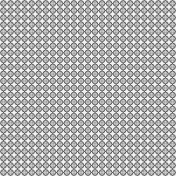 Seamless Pattern Black White Geometric Shapes Generative Computational Art Vector — Stock Vector