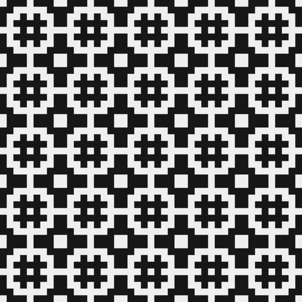 Abstrato Preto Branco Padrão Ornamental Ilustração Vetorial — Vetor de Stock