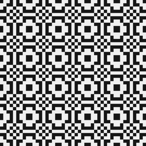 Ilustración Abstracta Del Vector Patrón Ornamental Blanco Negro — Vector de stock