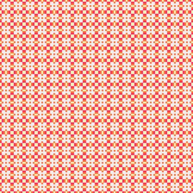 Kırmızı ve beyaz karelerin kusursuz deseni