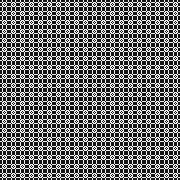 黑白相间的图案 带有点生成艺术图解 — 图库矢量图片