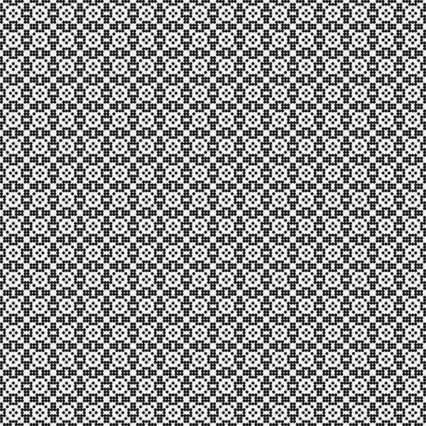 Naadloos Patroon Van Zwart Wit Geometrische Vormen Generatieve Computer Kunst — Stockvector
