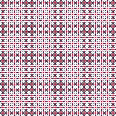 İşaretli bir arkaplanda kırmızı ve beyaz noktaların pürüzsüz deseni