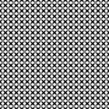 Noktalı siyah ve beyaz haç desenleri üretici sanat çizimleri