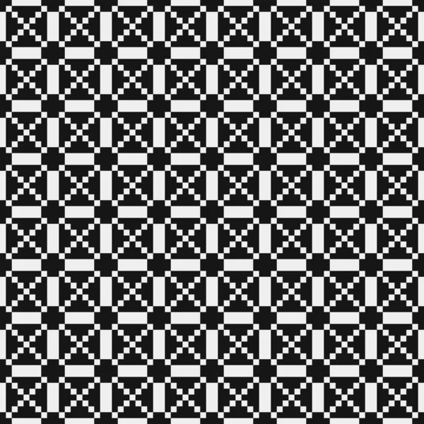 Black White Cross Pattern Dots Generative Art Illustration — Stock Vector
